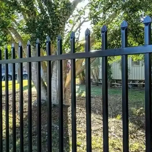 Home Garden Decorative Black Palisade Wrought Iron Panels Tubular Security Fence